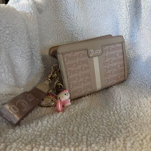 Juicy Couture Beige Logo with Cream Stripe and Ribbon Strap